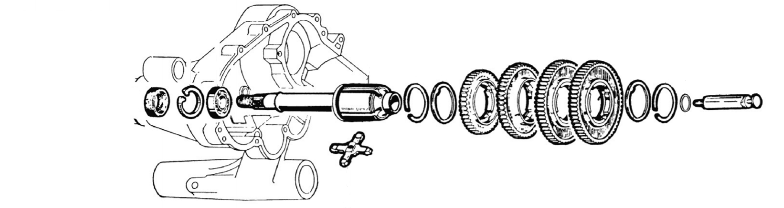 Ingranaggi cambio e albero cambio