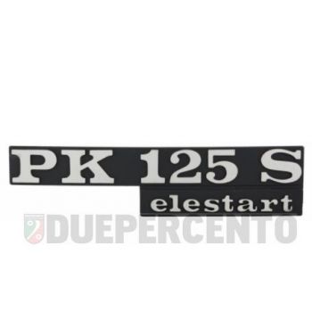 Targhetta laterale "PK125 S elestart" cofano sinistro per Vespa PK125 S Elestart