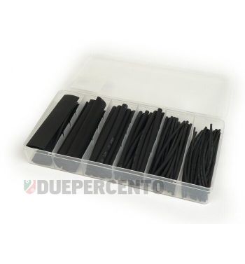 Serie tubi termoretrattili 100 pezzi- nero - Ø=1,5mm, 2,5mm, 4,0mm, 6,0mm, 10mm, 13mm