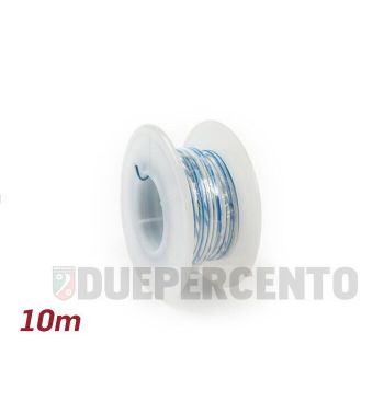 Cavo elettrico bianco / blu, 0.85mm² - 10m