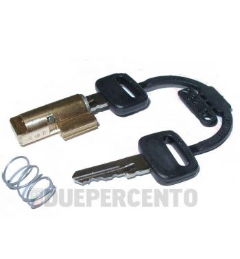 Bloccasterzo ZADI, l=31,5 mm, chiave in plastica, guida: 4mm per PIAGGIO CIAO/ PX/ SI/ Bravo/ Superbravo/ Grillo/ Boss/ Boxer