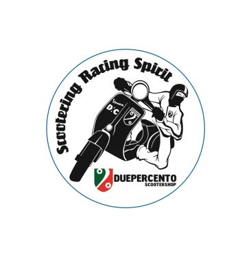 Adesivo Duepercento scootershop "Racing Spirit"