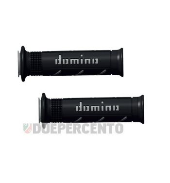Coppia manopole DOMINO MX2, 22/26 mm, nero grigio - super soft - estremità aperta