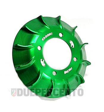 Ventola in alluminio FABBRI RACING verde anodizzato, per accensione PARMAKIT per Vespa 50/ 50 Special/ ET3/ Primavera/ PK50-125/ S/ XL/ XL2/ ETS