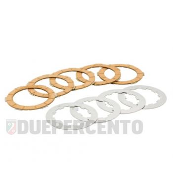 Dischi frizione FERODO, 5 dischi in sughero, 4 infradischi per Lambretta 125 LI/​Special/​GP/​DL/​150 LI/​Special/​SX/​GP/​DL/​175 TV 2°-3°/​200 TV/​S
