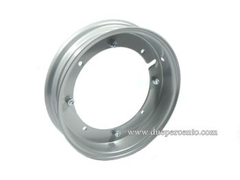 Cerchio in acciaio FA ITALIA 2.10-10 scomponibile verniciato grigio metallizzato per conversione da 9" a 10" Vespa 50 Special 3 marce