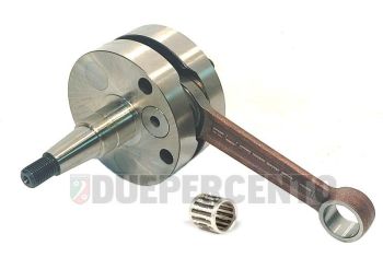 Albero motore QUATTRINI A-9048-S, spalle piene, cono 20mm, biella 116mm, corsa 56.5, per carter Quattrini C200 per Vespa 50/ 50 Special/ ET3/ Primavera/ PK50-125
