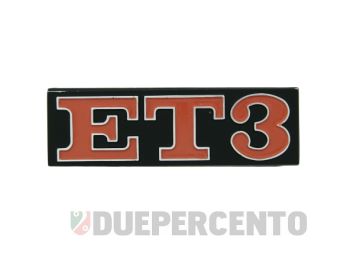 Targhetta posteriore "ET3", per Vespa 125 ET3