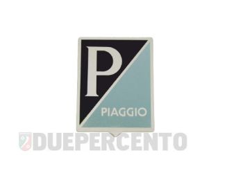 Stemma quadro "PIAGGIO", 36x46 mm in alluminio adesivo per Vespa 125 GT/ Sprint/ Super/ 150 VBA/ VBB/ GL/ GS VS5/ Sprint/ 160 GS/ 180SS