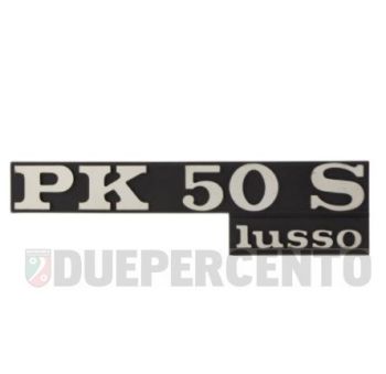 Targhetta laterale "PK 50S Lusso" cofano sinistro per Vespa PK50 S Lusso, V5X2T