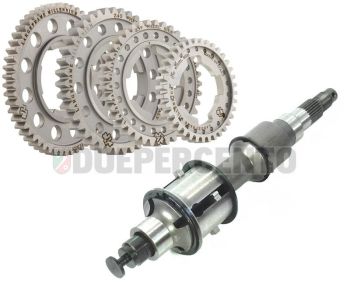Kit cambio CRIMAZ, professional, 55-40-37-36, crociera piatta, per Vespa PX125-200 E Lusso 2° serie/ Arcobaleno/ '98/ MY/ '11/ T5/ Cosa