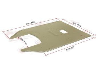Pedana in lamiera GRABOR l=450 mm - l=435 mm, per Vespa PK50-125/​S/​SS/​ETS/​Automatica
