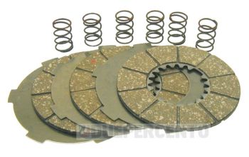Dischi frizione per frizioni 6 molle, 3 dischi sughero, 3 infradischi, 6 molle, per Vespa 125 VN1T/ VNA2T/ 150 VL1-3T/ VB1T/ VGL1T