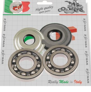 Kit revisione albero motore, SKF+ROLF per Vespa 125 VNA2 2°/ VNB/ GT/ GTR 1°/ Super/ TS 1°/ 150 VBA2°/ VBB/ VGLA/ GL/ Super 1°/ Sprint/V 1°