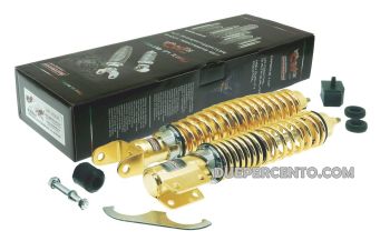 Kit ammortizzatori CARBONE tuning sport gold per Vespa PX125-200/ P200E / Arcobaleno/ '98/ MY/ '11/ T5