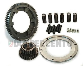 Rapporti secondari 24/64 denti dritti, BENELLI per frizione 6/7 molle per Vespa 125 GTR/ TS/Sprint V/ PX125-200/VNA/ VBA/ T5/ Rally