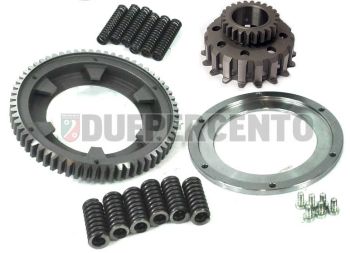 Rapporti secondari 25/62 denti dritti, BENELLI per frizione 8/10 molle per Vespa 125 GTR/ TS/Sprint V/ PX125-200/VNA/ VBA/ T5/ Rally