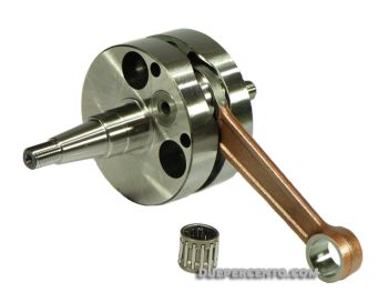 Albero motore QUATTRINI A-9048 spalle piene, cono 20mm, biella 116mm, corsa 56.5, per carter QUATTRINI C200 per Vespa 50/ 50 Special/ ET3/ Primavera/ PK50-125