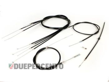 Kit cavi e guaine, BGM PRO, con guaina nera PE per Vespa P125-150X/PX125-200E/ Lusso 1°/ P150S/ P200E