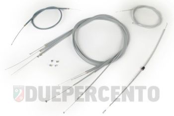 Kit cavi e guaine grigie BGM PE - per Vespa Sprint / Sprint Veloce/ Super/ GT / GTR/ Rally 180-200/160 GS/ 180SS