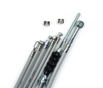 Kit cavi guaine BGM PRO Silk Liner, grigio per Vespa PX125-200 E Lusso/ Arcobaleno