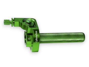 Comando gas rapido GPRACINGPARTS CNC verde anodizzato, ø20 mm
