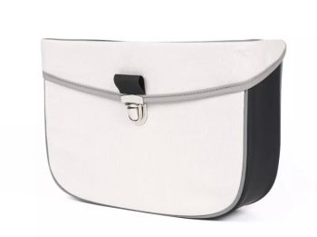 Borsa porta oggetti laterale MOTO NOSTRA, grigio / nero senza scritte per PIAGGIO CIAO/PX/SC/BOXER/BRAVO/SI