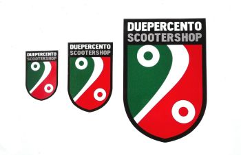 Kit adesivi DUEPERCENTO SCOOTERSHOP scudo tricolore