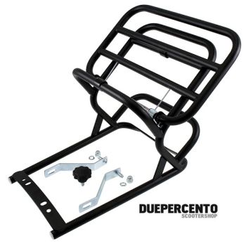 Portapacchi posteriore nero opaco per Vespa 50/ 50 Special/ ET3/ Primavera
