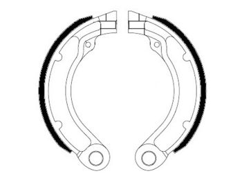 Ganasce freno posteriore FERODO 8", d127x23 per Vespa 125-150 VNB4-6T/ VBB2T