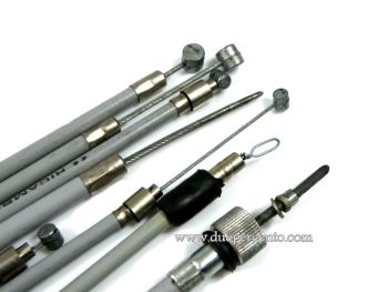 Kit cavi e guaine grigie in teflon per Vespa 125 VNA/ VNB/ 150 VBA/ VBB