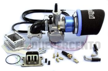 Kit carburatore POLINI 30 con collettore d'aspirazione "corto" per Vespa 125 VNB-TS/150 VBA-Super/PX125-150/PE/Lusso/T5