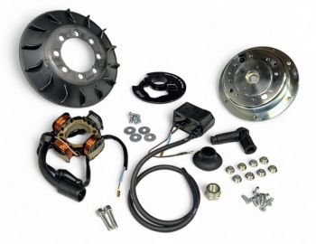 Accensione elettronica POLINI FOR RACE cono 20mm, 1,2Kg Vespa PK 50-125/ S/ XL/ XL2/ FL/ HP/ N/ Rush, avviamento elettrico 5 fili