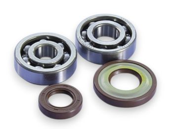 Kit 2 cuscinetti e 2 paraoli FKM POLINI per revisione albero motore cono 20mm per Vespa PK 50-125/ S/ XL/ XL2/ FL/ HP/ N/ Rush