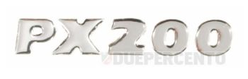 Targhetta "PX200" PIAGGIO, adesiva, per cofano Vespa PX150 E '98/ Millenium
