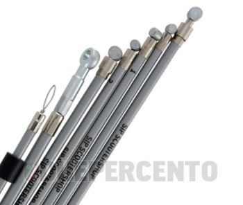 Kit cavi guaine SIP PERFORMANCE, PE Inliner, grigio per Vespa P125-150X/PX125-200E/ Lusso 1°/ P150S/ P200E