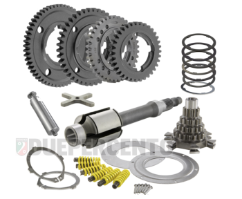 Kit cambio PIAGGIO/ DRT, 12-56, 13-40, 17-38, 20-35, crociera piatta, per Vespa largeframe con crociera piatta