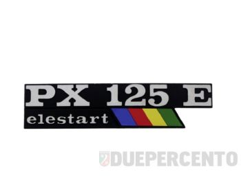 Targhetta "PX125E Elestart", per cofano per Vespa PX125 E Lusso/EFL/Arcobaleno