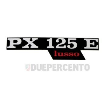 Targhetta "PX125E Lusso" cofano sinistro per Vespa PX125 E Lusso/EFL/Arcobaleno