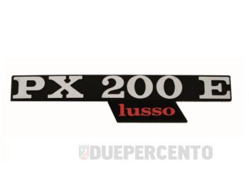 Targhetta "PX200E Lusso" cofano sinistro per Vespa PX200 E Lusso/EFL/Arcobaleno