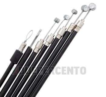 Kit cavi e guaine nere in teflon per Vespa 125 VNA/ VNB/ 150 VBA/ VBB