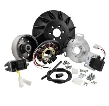 Accensione elettronica SIP PERFORMANCE SPORT "Black Edition" cono 17mm, 1.66Kg, AC, anticipo variabile per Vespa 125 VNA/VNB/GT/GTR 1° /Super/TS 1°/150 VBA/VBB/GL