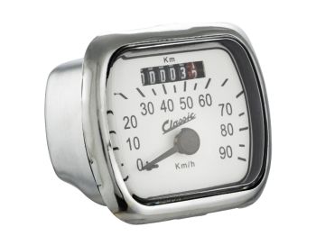 Contachilometri SIP scala 90km/h, fondo bianco, per Vespa 125 VM/VN/150 VL3T