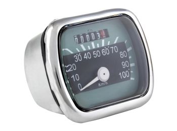Contachilometri SIP scala 100km/h fondo verde/nero per Vespa 125 V30-33/VM/VN/ACMA/150 VL