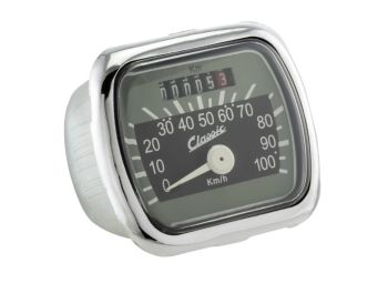 Contachilometri SIP scala 100km/h fondo verde/nero per Vespa 125 V30-33/VM/VN/ACMA/150 VL