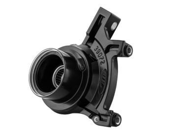 Supporto pinza freno anteriore SIP RADIAL nero laccato per pinza SIP RADIAL interasse fori 82mm, per freno a disco per Vespa PX125-200/ MY/ PK50-125/ NT 20mm