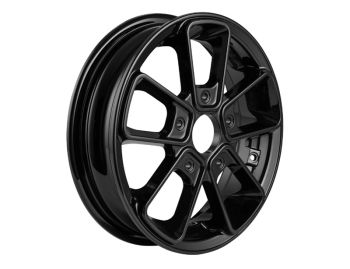 Cerchio anteriore SIP SERIES PORDOI 2.50-10" nero lucido Vespa ET2, E 50-150T e Piaggio Zip SP