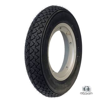 Ruota completa Unidirezionale MICHELIN S83, 3.50-10, con cerchio tubeless SIP 2.10-10, grigio per Vespa Largeframe