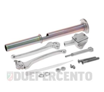 Kit pompa freno interno manubrio MOTORINO DIAVOLO, leve cromate per Vespa PX120-200/ PE/ Lusso/ T5 Classic