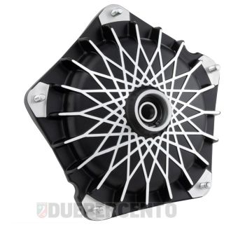 Tamburo GRIMECA freno a disco NT, anteriore, Ø 16 mm, Modello nero con raggi grigi per Vespa PK50-125/ XL/ XL2/ P200E 2°/ PX125-150E 2°/`98/ MY/ `11/ T5